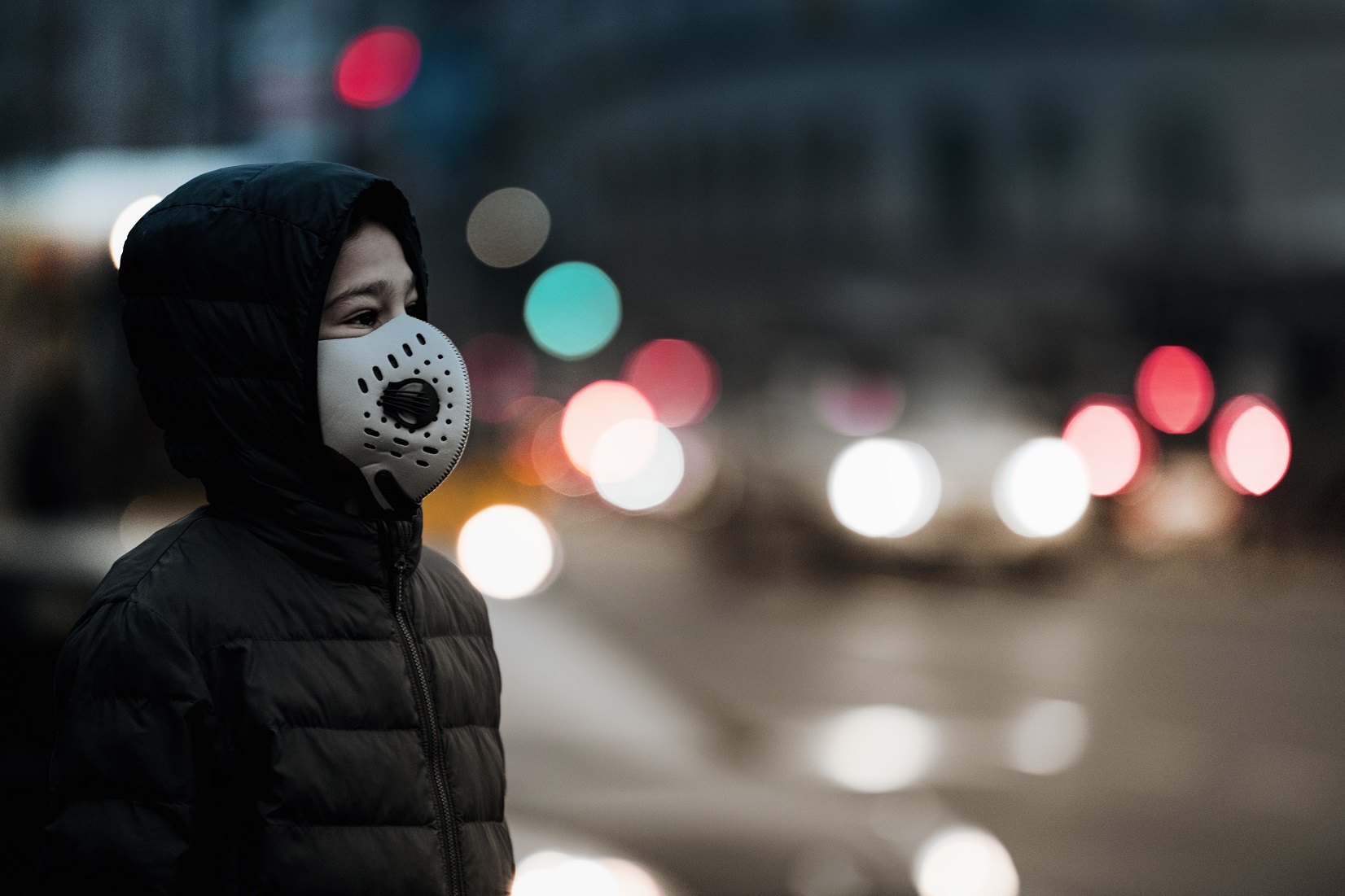 Boy with Breathing Mask, Mexico BreathLife Campaign