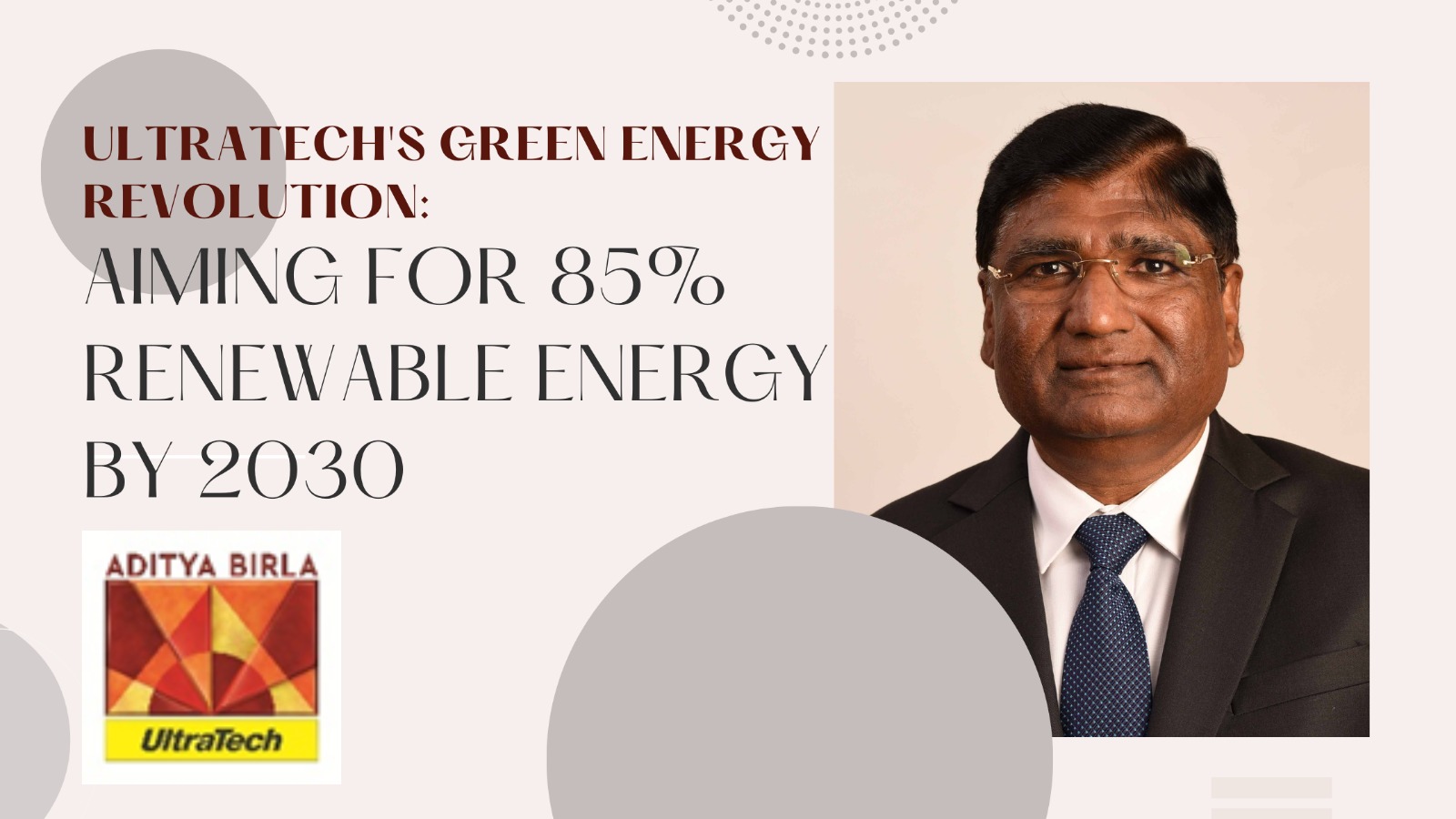 UltraTech targets green energy at 85% of its total energy mix by 2030